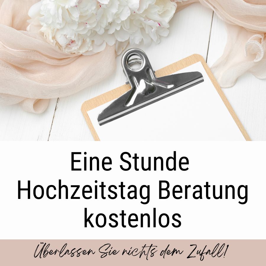 eine stunde hochzeits beratung kostenlos